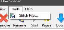 Stitch Files location on M3U8 Downloader main window
