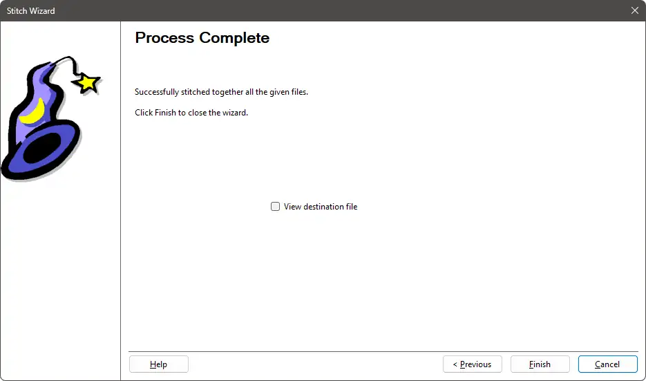 Stitching Wizard - Complete Page